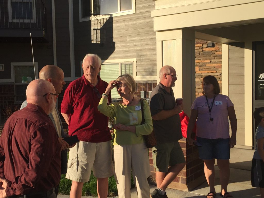 Member of the City Council meet with new residents of Carver Crossing